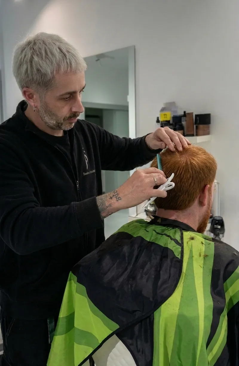 Barbero trabajando en JS Barbery